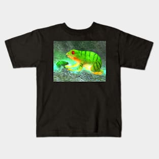 Frog father and child - 青蛙爸爸和孩子 Kids T-Shirt